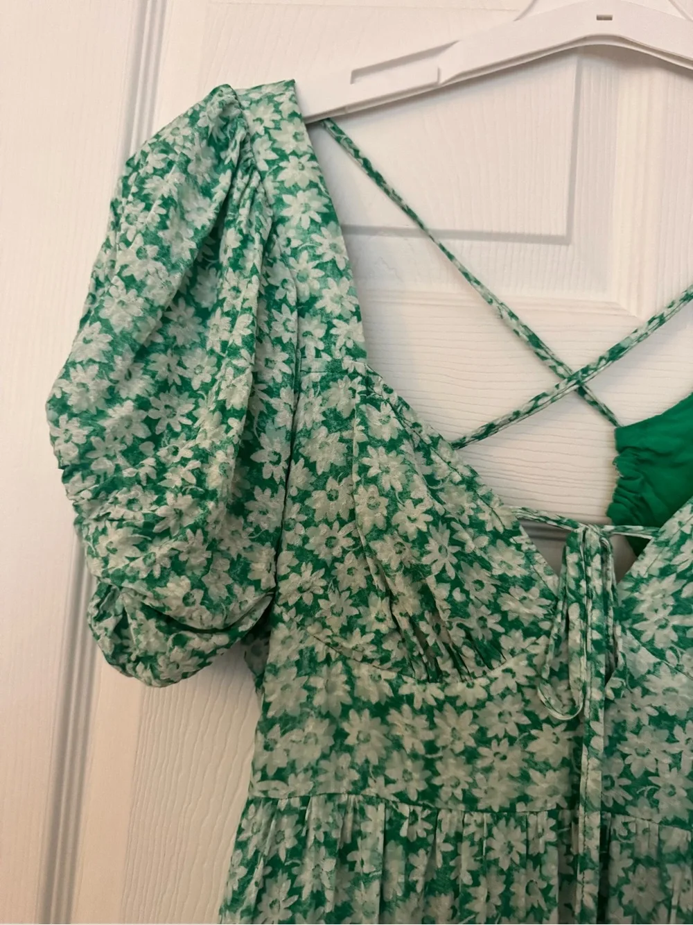 VICI Green Floral Smocked Dress